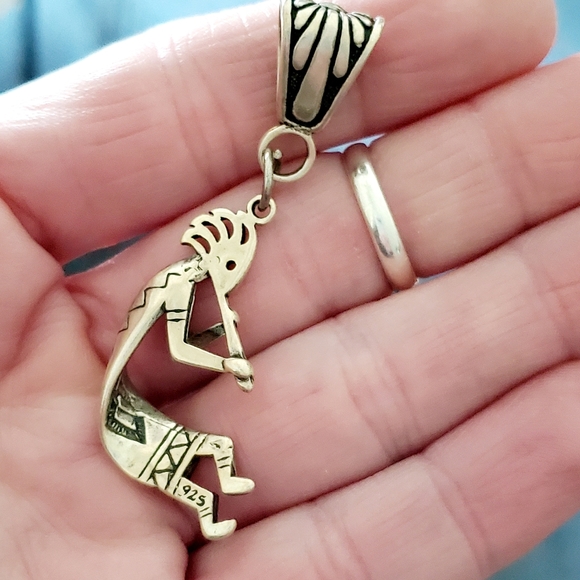 Native American Jewelry - 3D Kokopelli Native American pendant